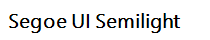 Segoe UI Semilight